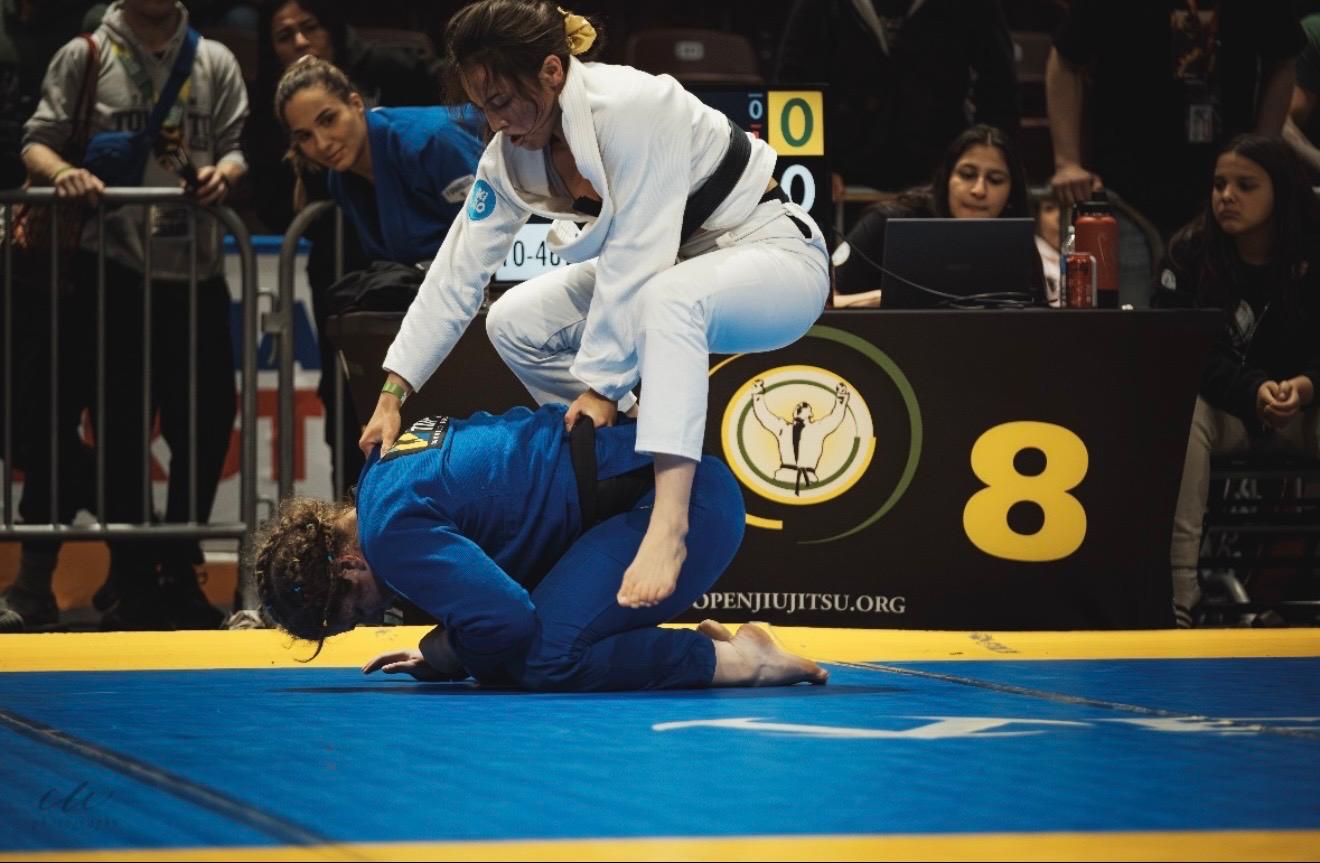Professor Shiv Barnes Competing at the Ontario Open Professor Shiv Barnes controlling an opponent from the top position during an Ontario Open Brazilian Jiu-Jitsu match.